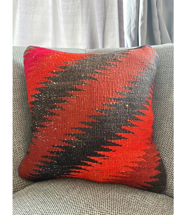 kilim cushion cover  vintage  ca 40x40  cm with filling
