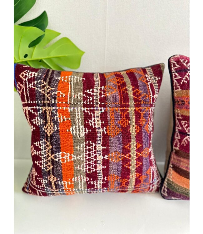 kelim kussens vintage ca 45x45 cm met vulling