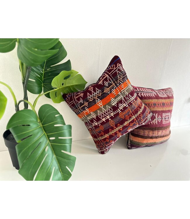 kelim kussens vintage ca 45x45 cm met vulling