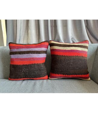 Kelimshop kilim cushion modern  ca 45x45 cm with filling