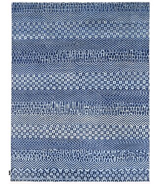 Kelimshop Blauer Abstrakt Teppich 302 x 234 cm Kelimshop Blauer Abstrakt Teppich 302 x 234 cm