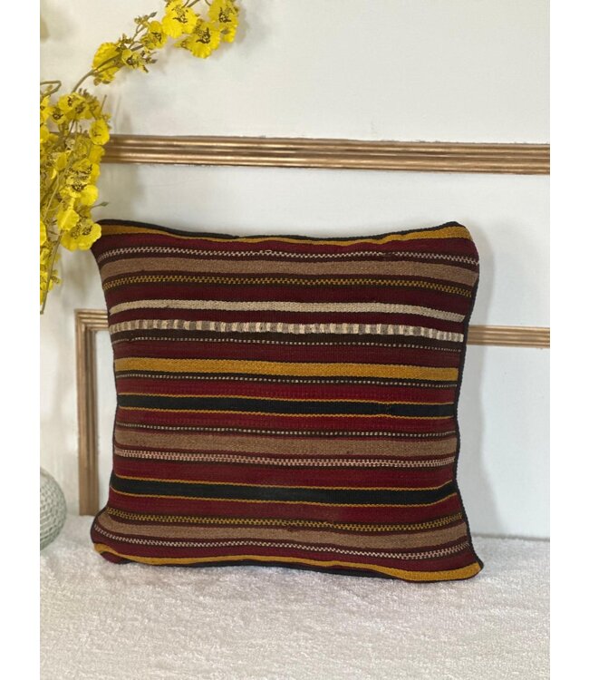 kilim cushion cover  vintage  ca 40x40  cm with filling    - Copy - Copy