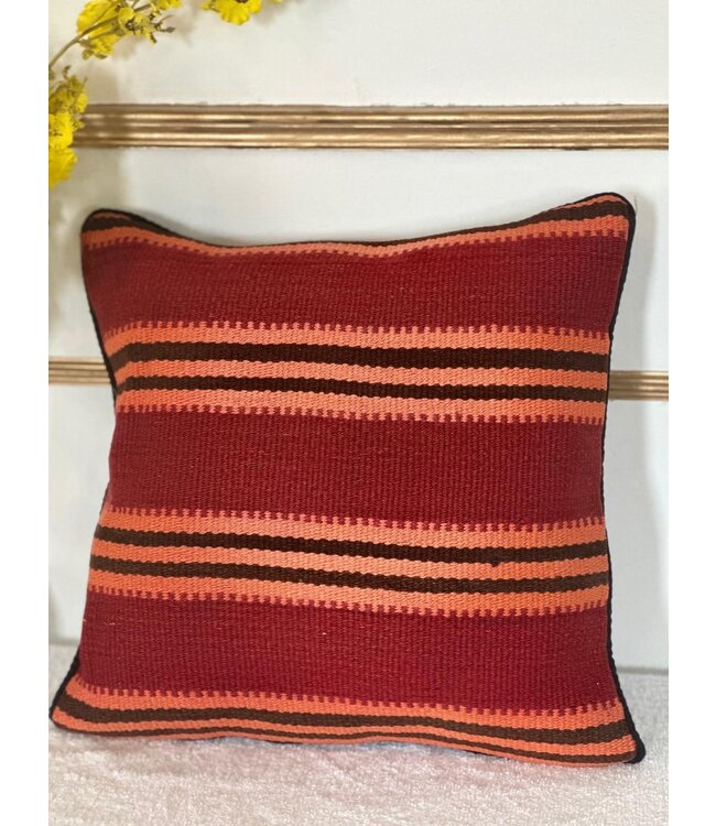 kilim cushion cover  vintage  ca 40x40  cm with filling    - Copy - Copy - Copy