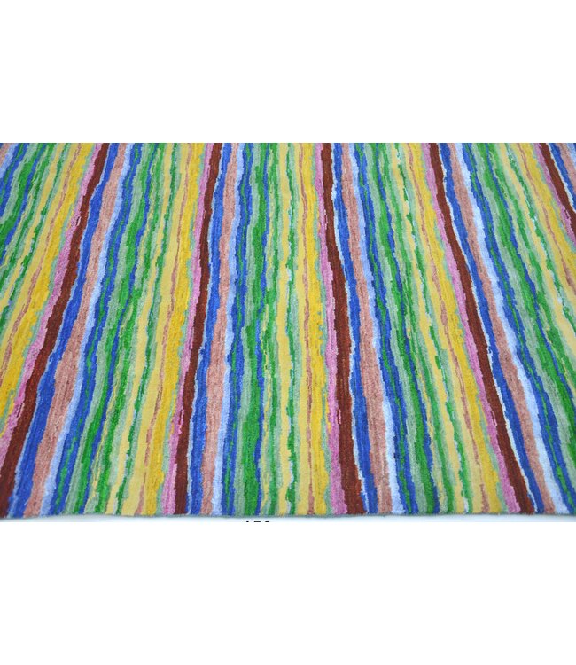 Rainbow Pinstripe Rug 305 x 198 cm