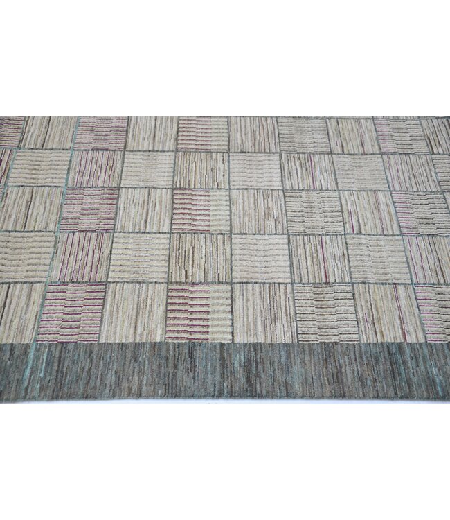 Gingham-Schachteppich 243 x 162 cm