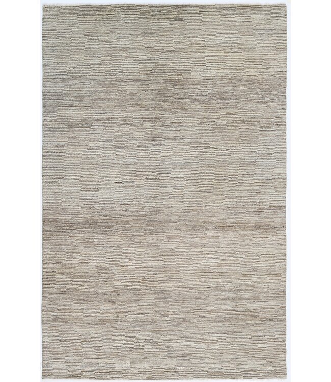 Bruin gestreept vloerkleed 248 x 161 cm