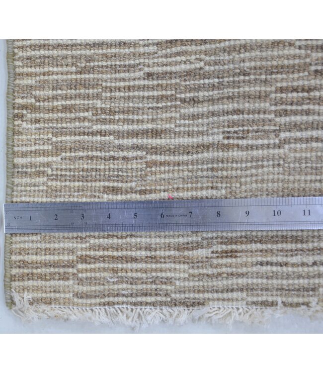 Bruin gestreept vloerkleed 248 x 161 cm