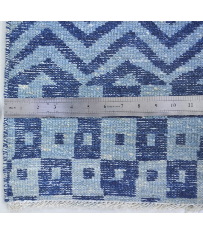 Antiker himmelblauer Teppich 229 x 155 cm