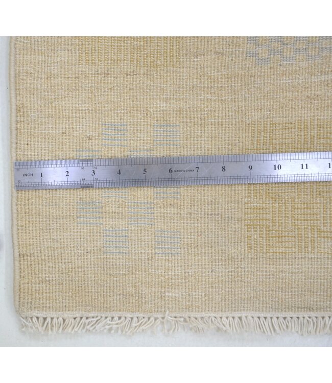 Geometrisch beige tapijt 199 x 137 cm