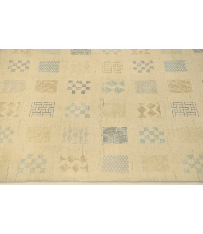 Geometrisch beige tapijt 258 x 163 cm