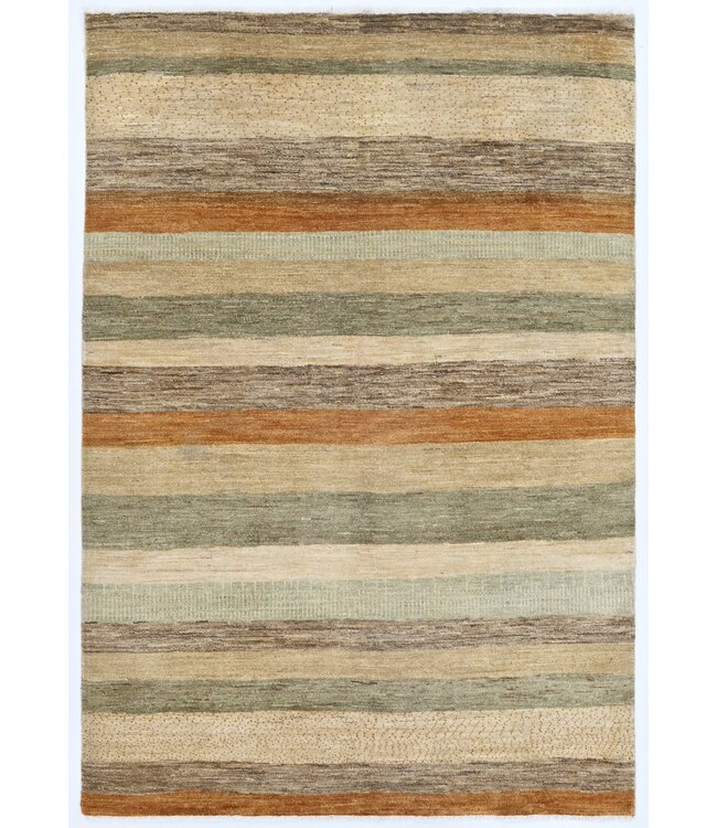 Wood Carved Rug 199 x 136 cm