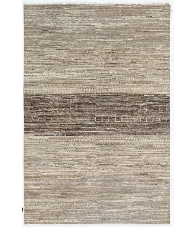 Brown Stripes Rug 187 x 124 cm