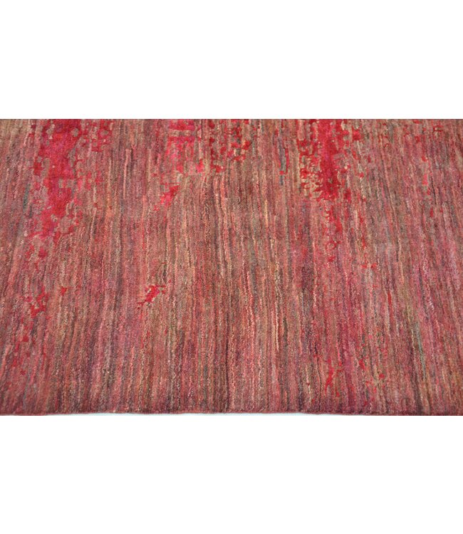 Moderner scharlachroter Teppich, 183 x 121 cm