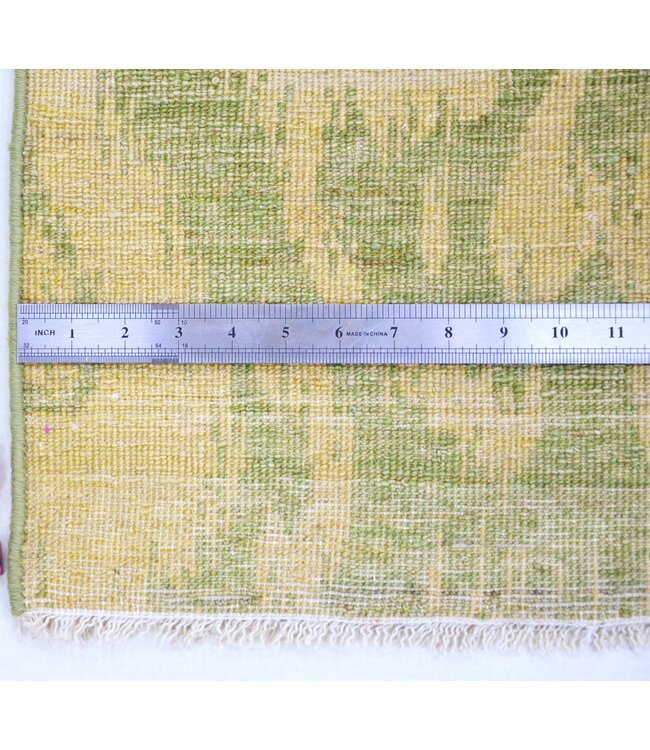 Damastgrüner Teppich 186 x 120 cm