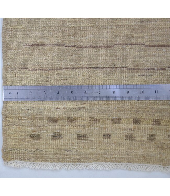 Creme gestippeld vloerkleed 308 x 077 cm