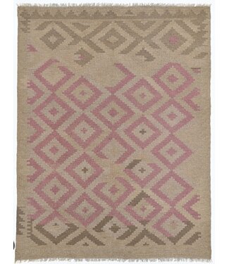 186 x 140 cm Hand Woven Afghan Wool Kilim Area Rug