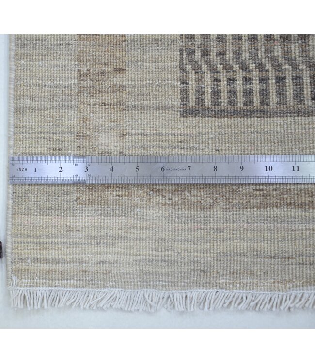 Brown Geometric Rug 185 x 117 cm