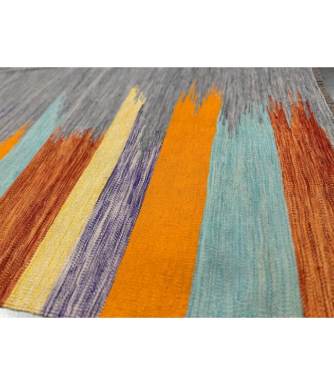 347 x 245 cm Handmade Afghan modern Kilim Area Rug Wool