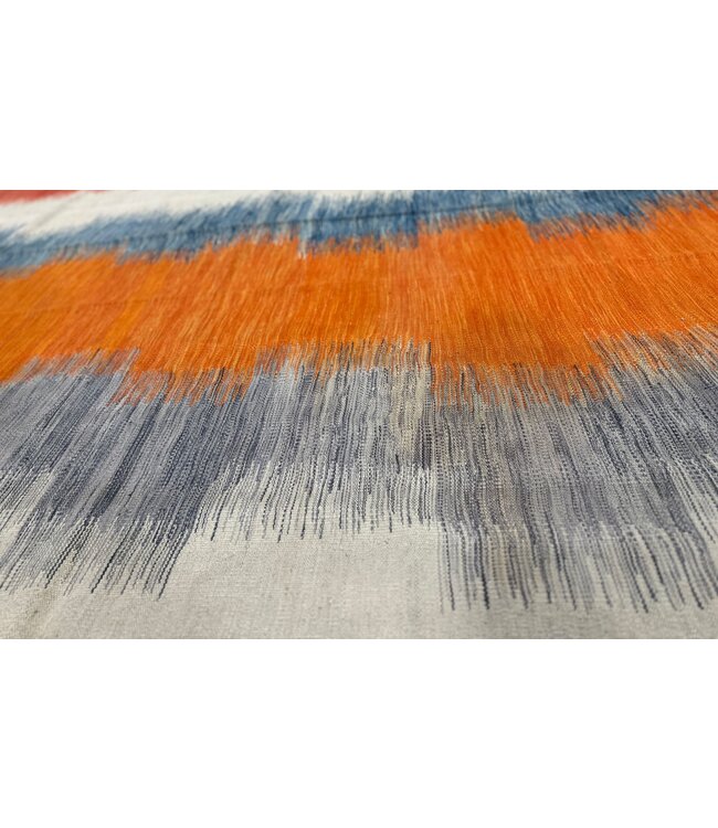 346 x 250 cm Handgeweven modern Kelim Tapijt Wol