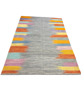 Kelimshop 347 x 245 cm Handmade Afghan modern Kilim Area Rug Wool