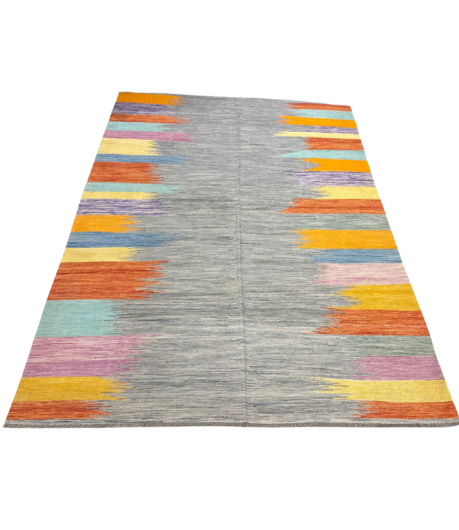 347 x 245 cm Handmade Afghan modern Kilim Area Rug Wool