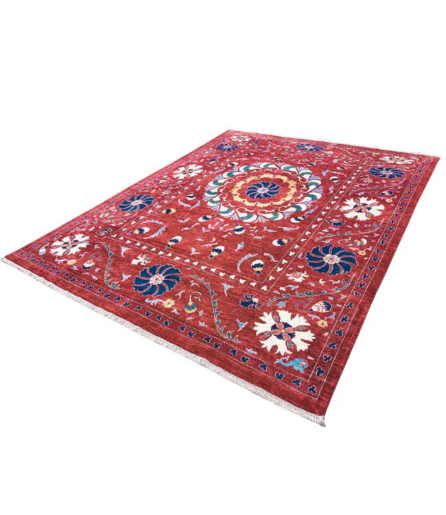 Kelimshop 318 x 264 cm Suzani handgeknoopt Kazak-tapijt