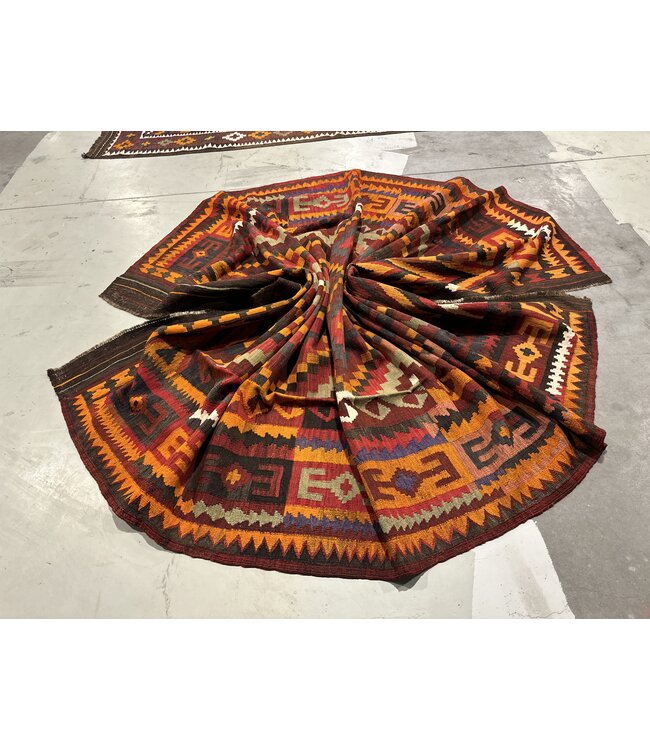 Hand Woven Afghan Wool Kilim Area Rug 331x223 cm