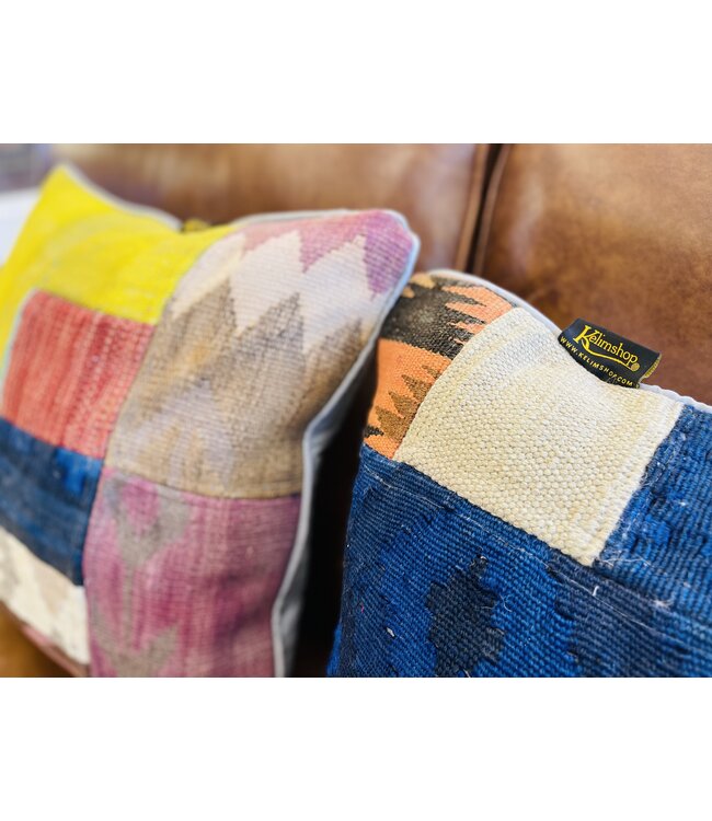 kilim cushion vintage wool unique cushions ca 45x45 cm with filling