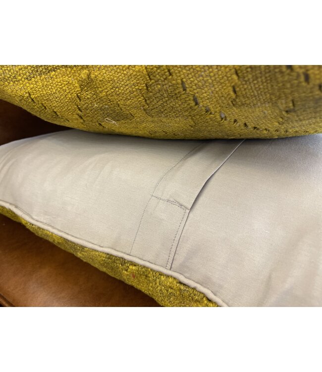 2x yellow kelim cushion cover traditional kilim ca 45x45 cm with filling
