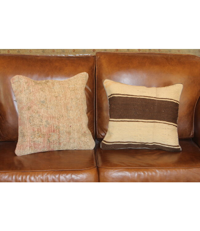 2x kilim cushion vintage wool unique cushions ca 45x45 cm with filling