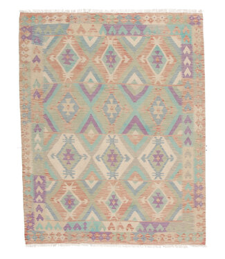 Kelimshop 197 x 153 cm  Handgemacht  traditionelle Wolle Kelim Teppich