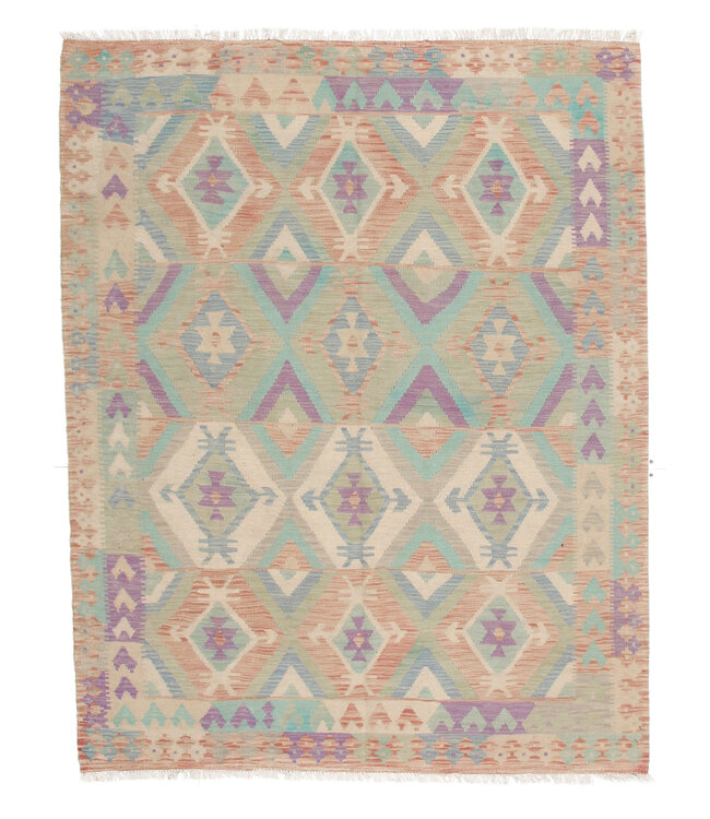 197 x 153 cm  Handmade Afghan  traditional  Kilim Area Rug Wool