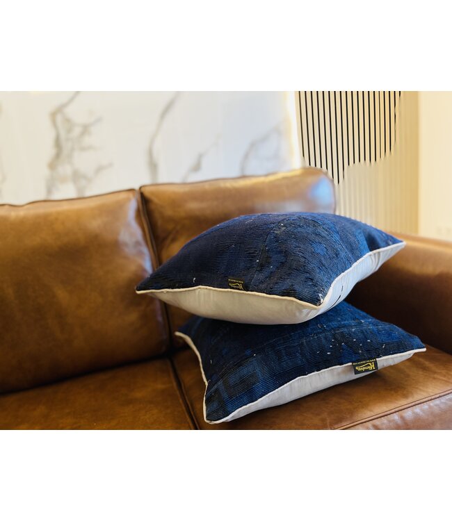 2x Kelim-Kissen, Vintage-Wolle, einzigartige Kissen, ca. 45 x 45 cm, mit Füllung