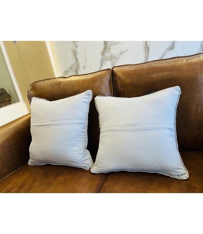 2x Kelim-Kissen, Vintage-Wolle, einzigartige Kissen, ca. 45 x 45 cm, mit Füllung