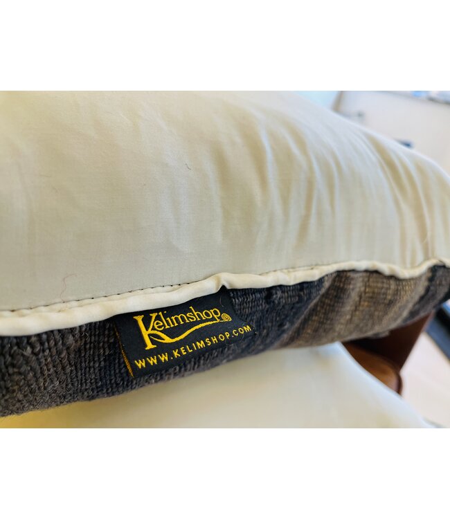 2x Kelim-Kissen, Vintage-Wolle, einzigartige Kissen, ca. 45 x 45 cm, mit Füllung