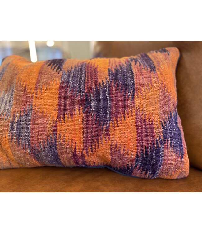 Kelim kussenhoes met vintage kelim ca 60x40 cm met vulling