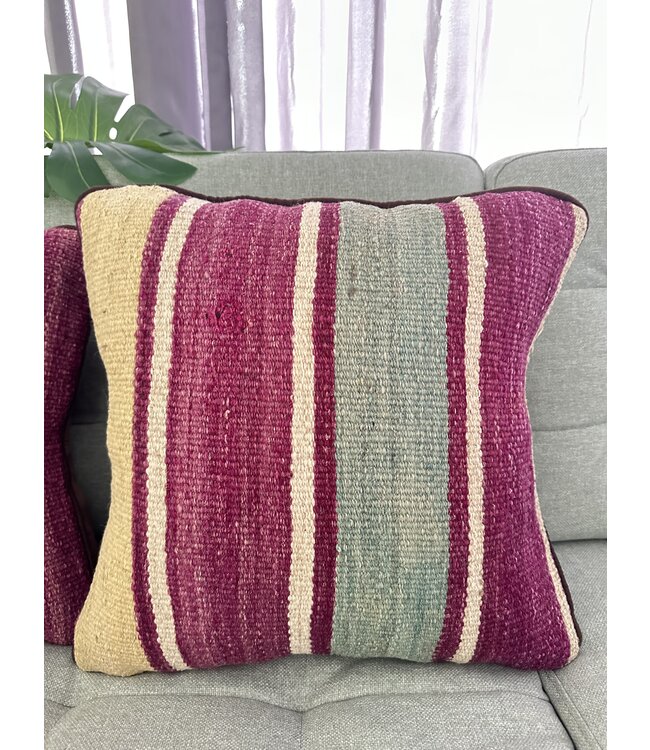 2x kilim cushion modern  ca 45x45 cm with filling