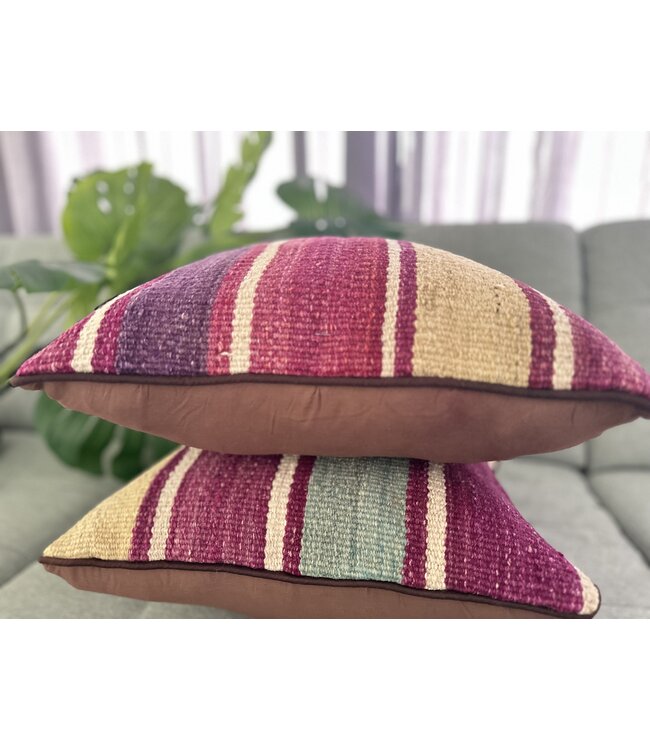 2x kelim kussens modern ca 45x45 cm met vulling