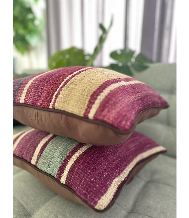 2x kelim kussens modern ca 45x45 cm met vulling