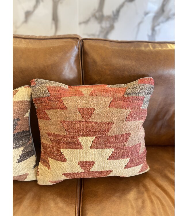 2x  kilim cushion vintage wool unique cushions ca 45x45 cm with filling