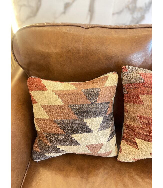 2x  kilim cushion vintage wool unique cushions ca 45x45 cm with filling