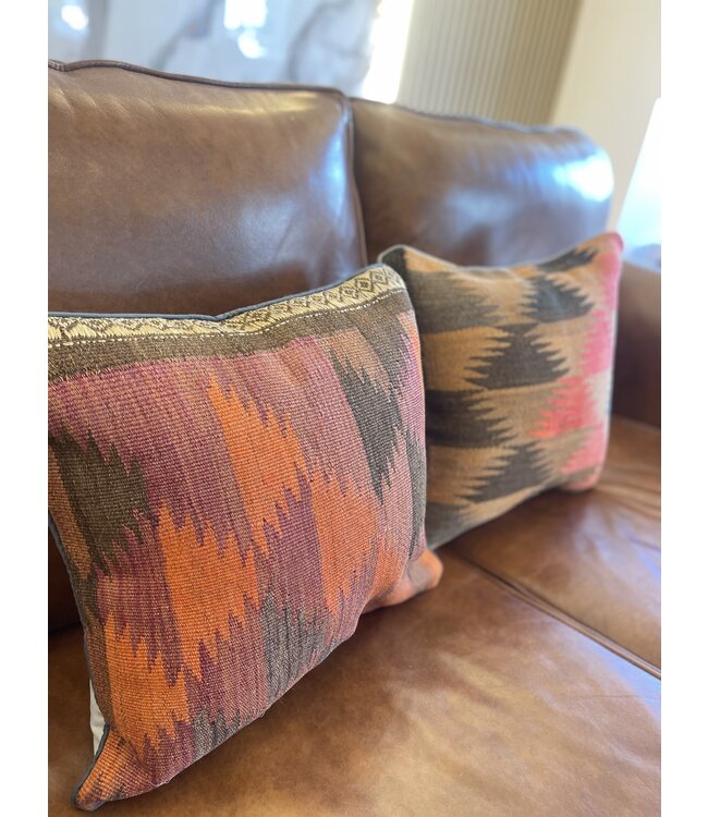 2x  kilim cushion vintage wool unique cushions ca 45x45 cm with filling