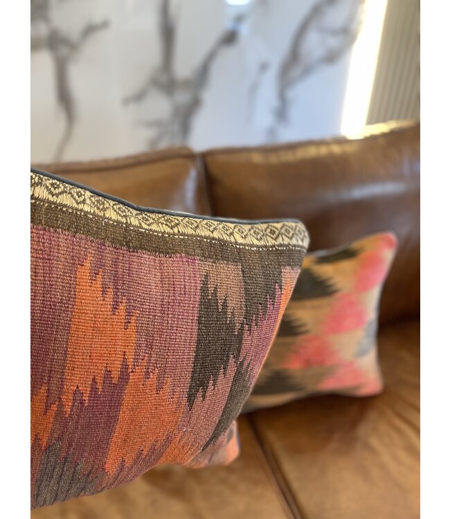 2x  kilim cushion vintage wool unique cushions ca 45x45 cm with filling