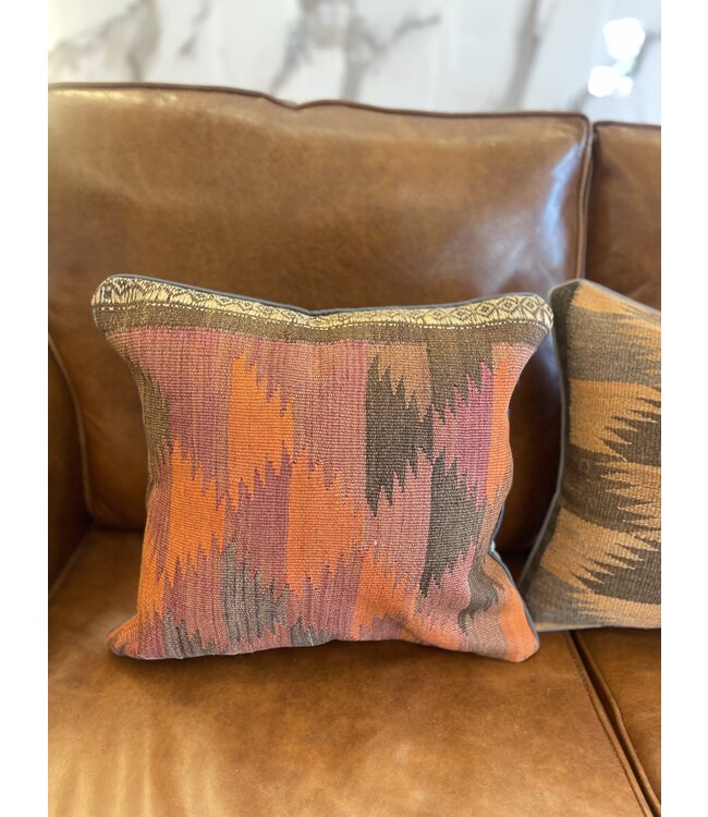 2x  kilim cushion vintage wool unique cushions ca 45x45 cm with filling