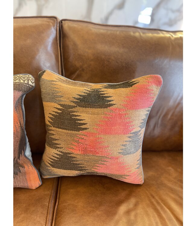 2x  kilim cushion vintage wool unique cushions ca 45x45 cm with filling