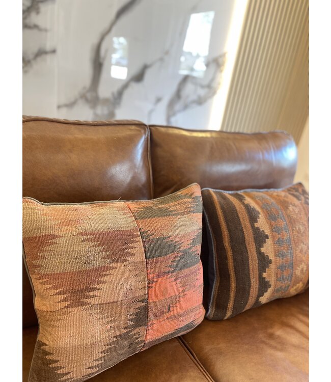 2x  kilim cushion vintage wool unique cushions ca 45x45 cm with filling