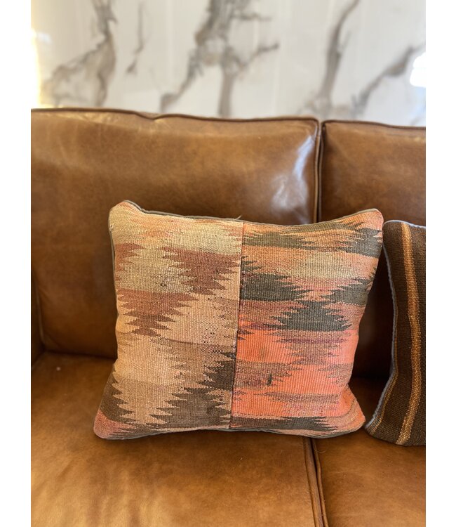 2x  kilim cushion vintage wool unique cushions ca 45x45 cm with filling