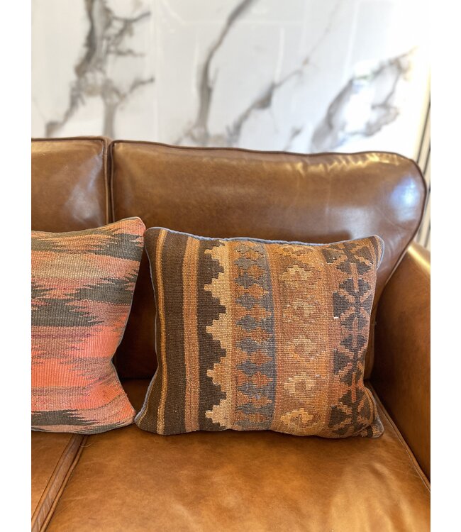 2x  kilim cushion vintage wool unique cushions ca 45x45 cm with filling