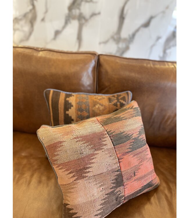 2x  kilim cushion vintage wool unique cushions ca 45x45 cm with filling