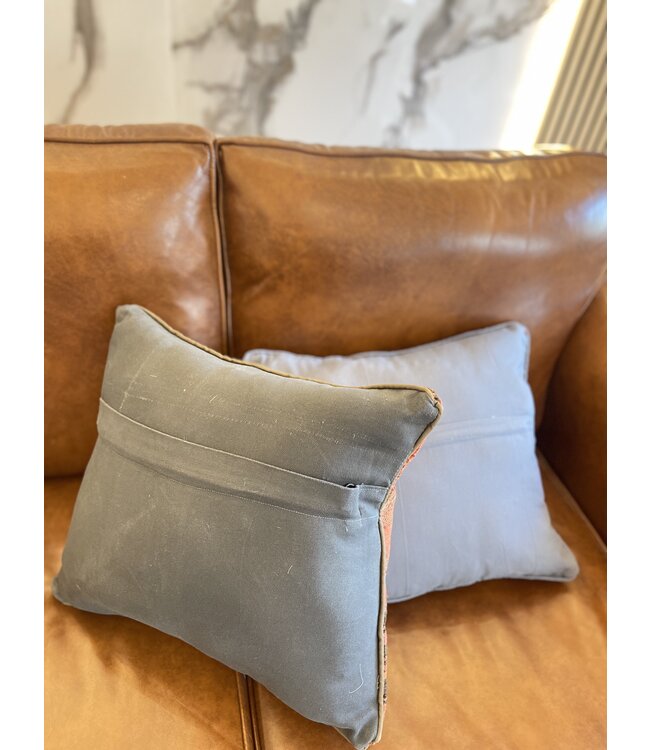 2x Kelim-Kissen, Vintage-Wolle, einzigartige Kissen, ca. 45 x 45 cm, mit Füllung